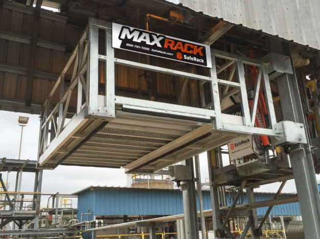 MaxRack Truck Loading Platform With Elevating Safety Cage - SafeRack